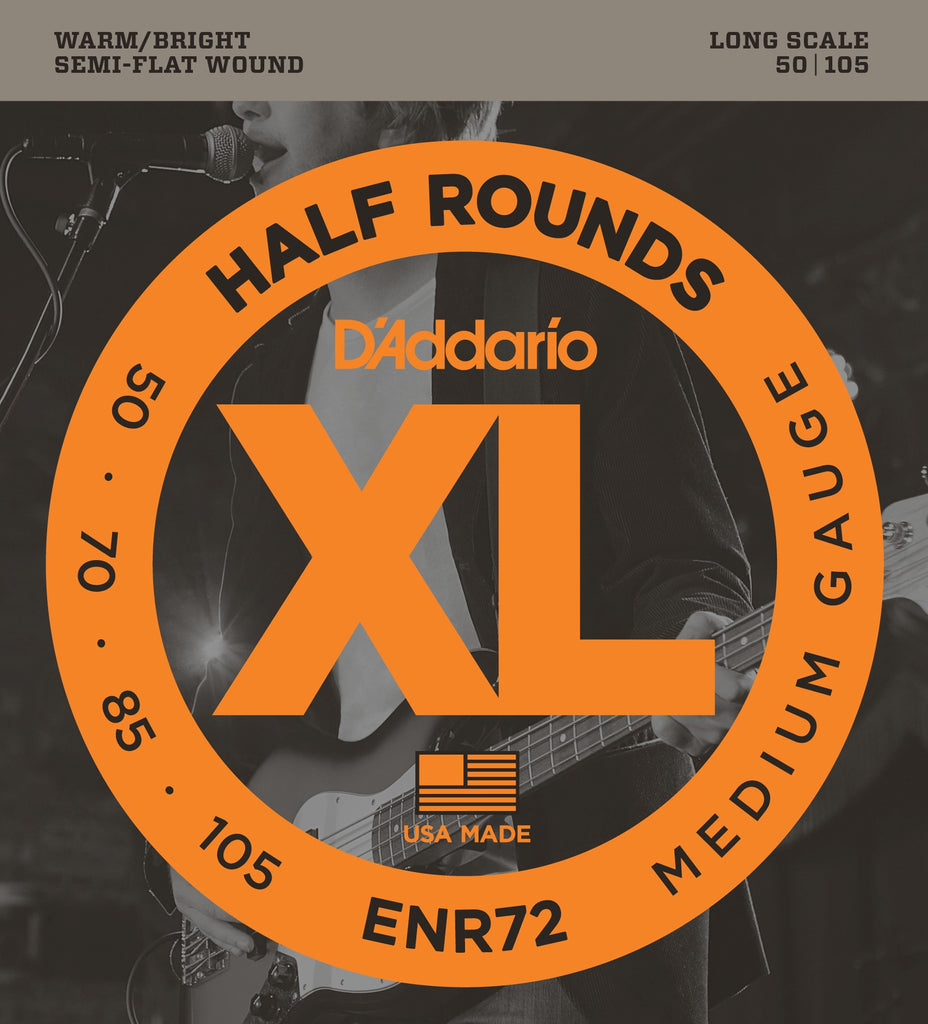 D Addario ENR72 Half Round Bass Guitar Strings Medium 50 105