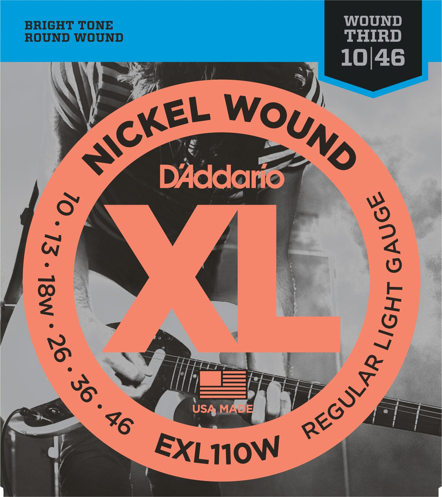 D Addario EXL110W Nickel Wound Electric Guitar Strings Regular