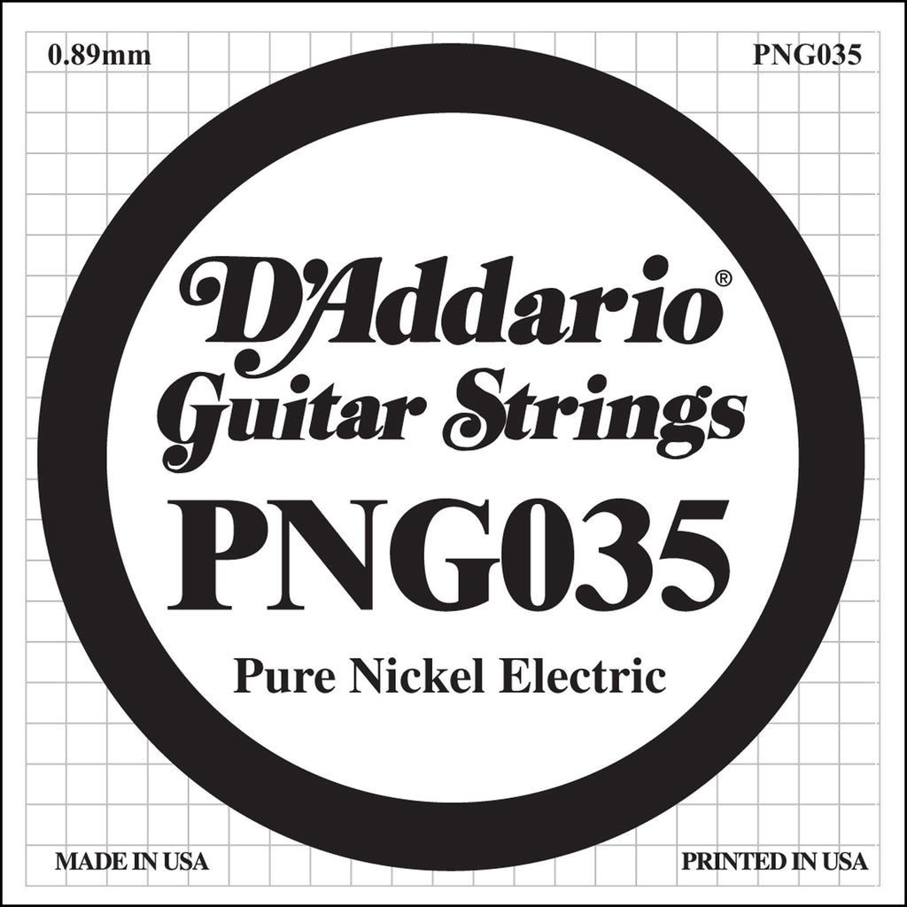 D Addario PNG035 Pure Nickel Electric Guitar Single String .035