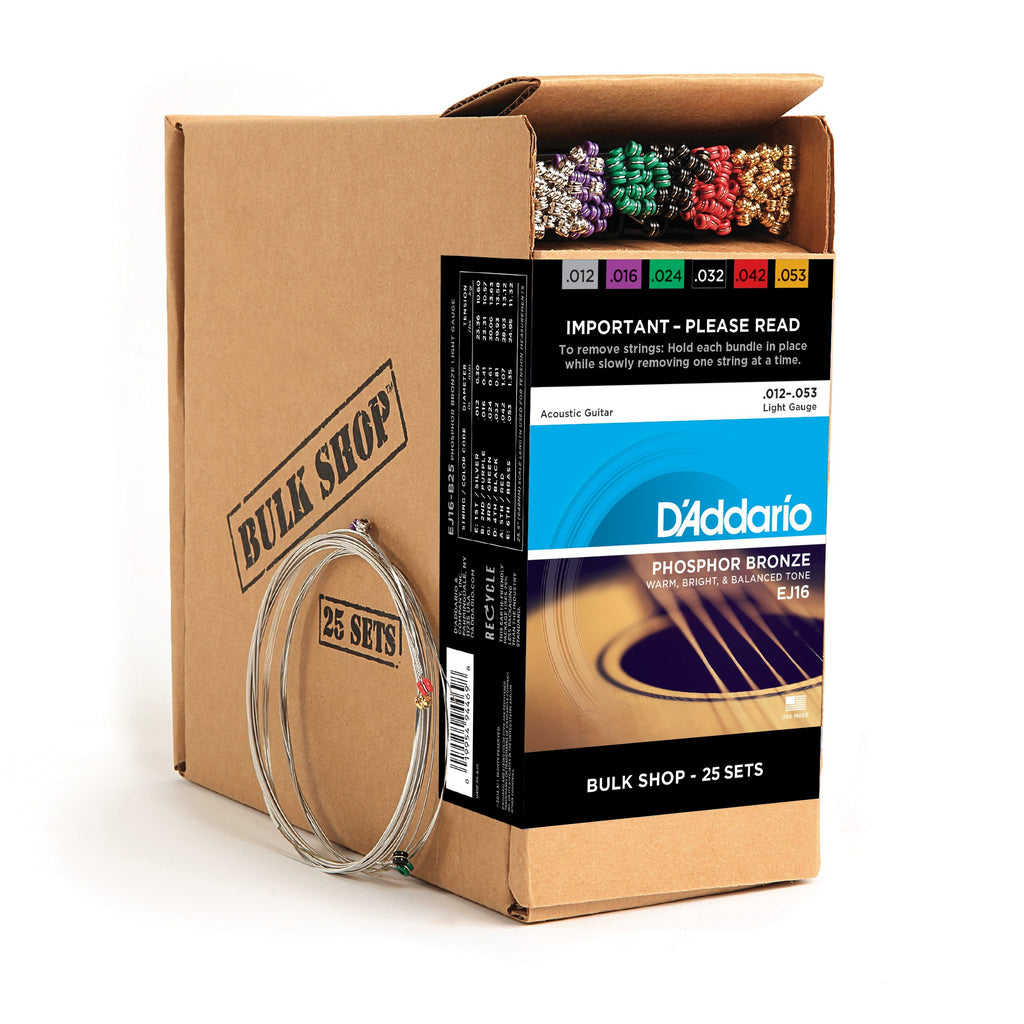 D Addario EJ16 B25 Phosphor Bronze Acoustic Guitar Strings Light