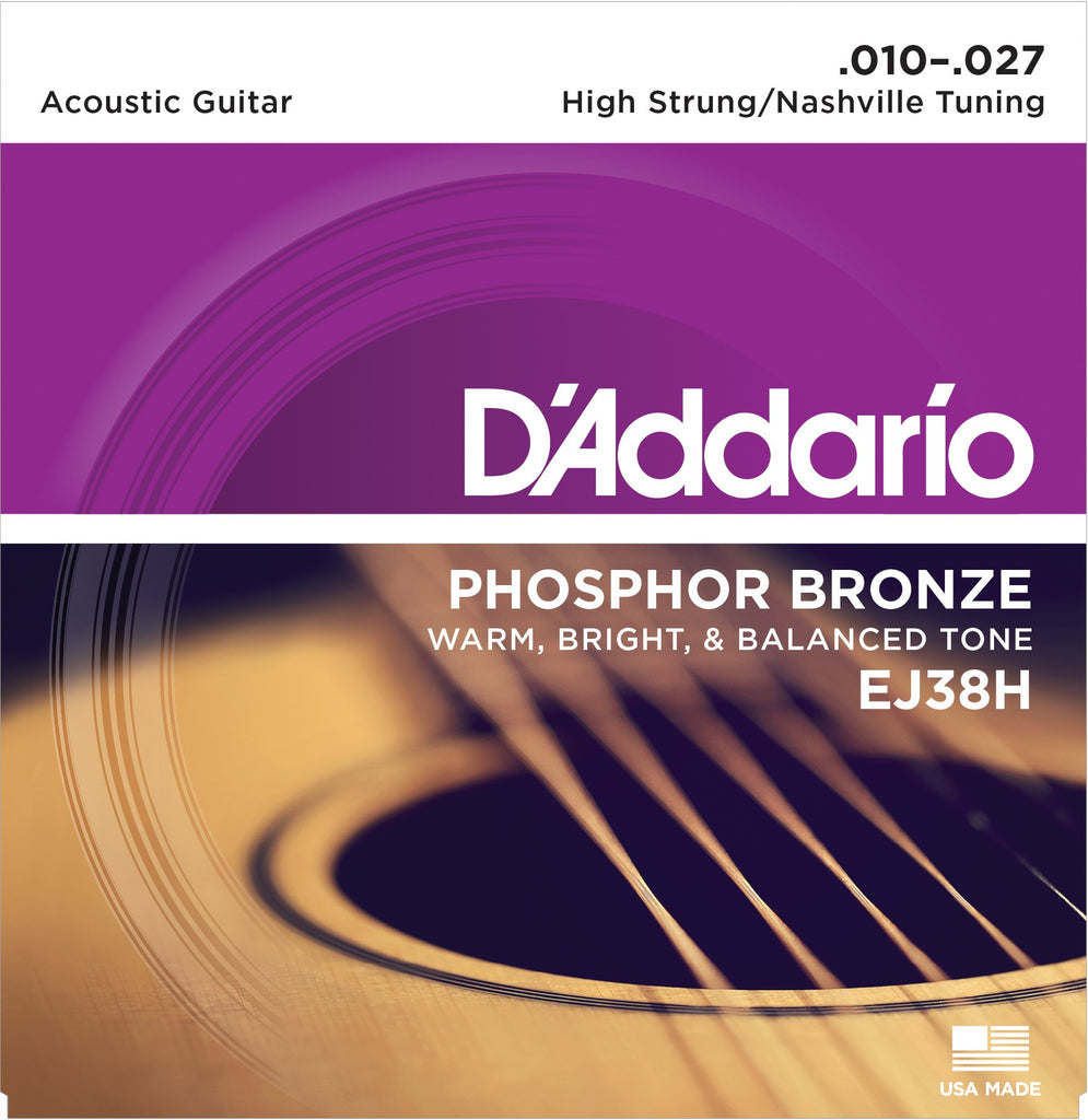 D Addario EJ38H Phosphor Bronze Acoustic Guitar Strings High