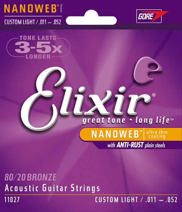 Elixir - Bronze Nanoweb, Custom Light (.011 - .052)