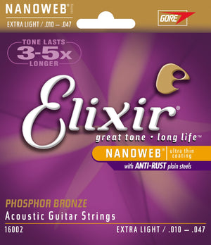 Elixir - Phos. Bronze Nanoweb, Extra Light (.010 - .047)