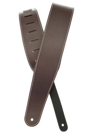 Planet Waves Brown Leather with Stitch Guitar Strap 25LS01DX