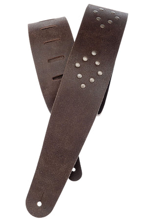 Planet Waves Blasted Leather with Rivets Guitar Strap 25VNRD01