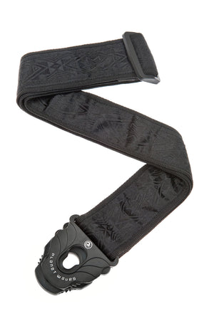 Planet Waves Black Satin Locking Guitar Strap 50PLB01