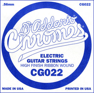 D'Addario CG022 Flat Wound Electric Guitar Single String, .022