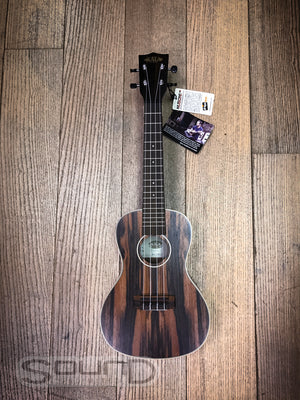 Kala KA-EBY-C Concert Satin Striped Ebony Ukulele