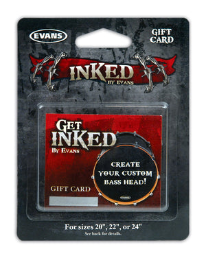 Evans Inked By Evans Custom Bass Drum Head Gift Card