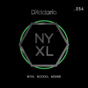 D'Addario NYXL Nickel Wound Electric Guitar Single String, .054