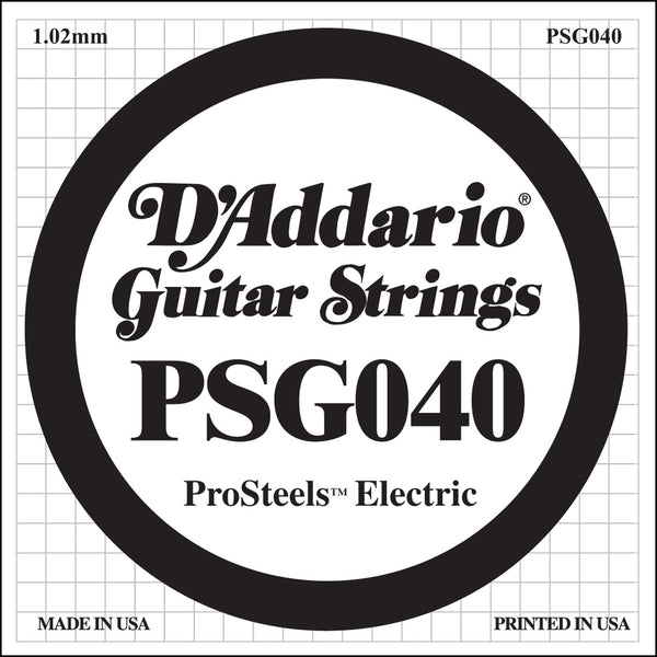 D'Addario PSG040 ProSteels Electric Guitar Single String, .040