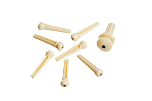 Planet Waves 7 Plastic Bridge/1 End Pin - Ivory/black dot PWPS12