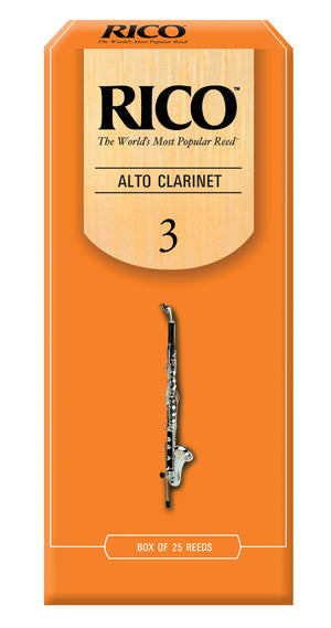 Rico Alto Clarinet Reeds, Strength 3.0, 25-pack - RDA2530