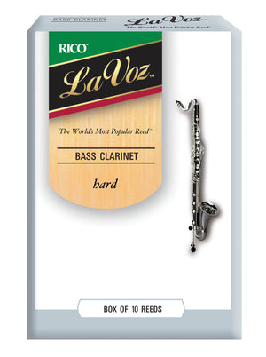 La Voz Bass Clarinet Reeds, Strength Hard, 10-pack - REC10HD