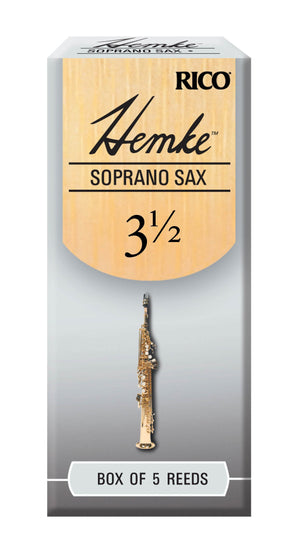 Hemke Soprano Sax Reeds, Strength 3.5, 5-pack - RHKP5SSX350