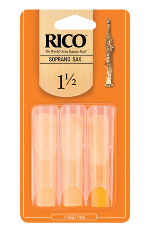 Rico Soprano Sax Reeds, Strength 1.5, 3-pack - RIA0315