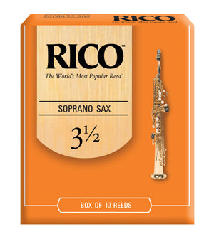 Rico Soprano Sax Reeds, Strength 3.5, 10-pack - RIA1035