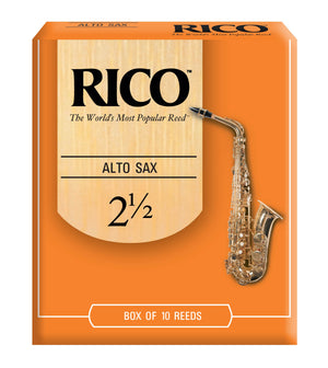 Rico Alto Sax Reeds, Strength 2.5, 10-pack - RJA1025