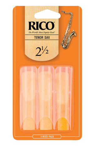 Rico Tenor Sax Reeds, Strength 2.5, 3-pack - RKA0325