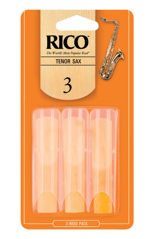 Rico Tenor Sax Reeds, Strength 3.0, 3-pack - RKA0330