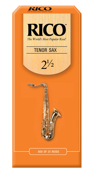 Rico Tenor Sax Reeds, Strength 2.5, 25-pack - RKA2525