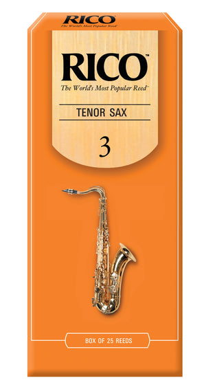 Rico Tenor Sax Reeds, Strength 3.0, 25-pack - RKA2530