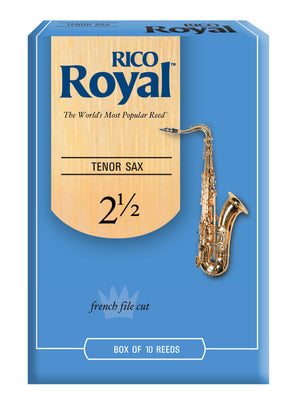 Rico Tenor Sax Reeds, Strength 2.5, 10-pack - RKB1025