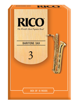 Rico Baritone Sax Reeds, Strength 3.0, 10-pack - RLA1030