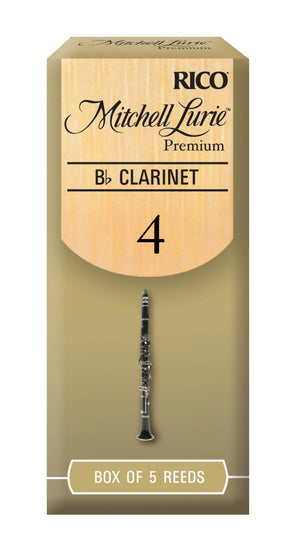 Mitchell Lurie Premium Bb Clarinet Reeds, Strength 4.0, 5-pack - RMLP5BCL400