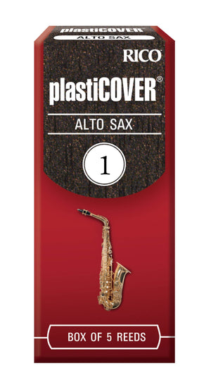 Rico Plasticover Alto Sax Reeds, Strength 1.0, 5-pack - RRP05ASX100