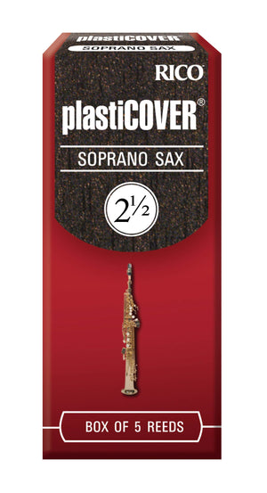 Rico Plasticover Soprano Sax Reeds, Strength 2.5, 5-pack - RRP05SSX250