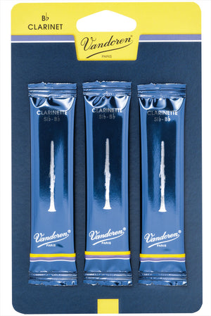 Vandoren Reeds Clarinet Bb 2 Traditional (3 Pack) - CR1023