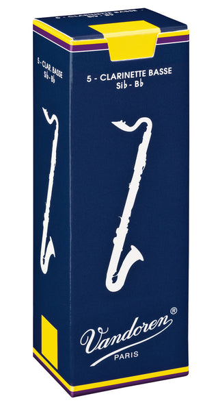 Vandoren Reeds Bass Clarinet 4 Traditional (5 BOX) - CR124