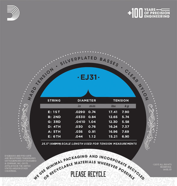 DAddario EJ31 Hard Tension