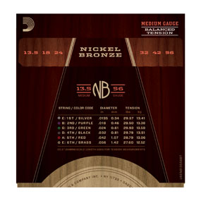 D'Addario Nickel Bronze 13.5-56 - NB13556BT