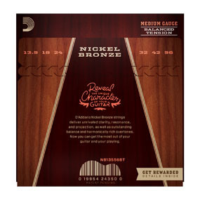 D'Addario Nickel Bronze 13.5-56 - NB13556BT