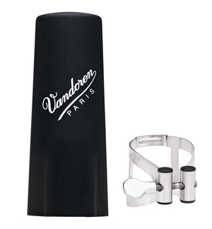 Vandoren Ligature & Cap Alto Clarinet Pewter M/O+Plastic - LC53PP