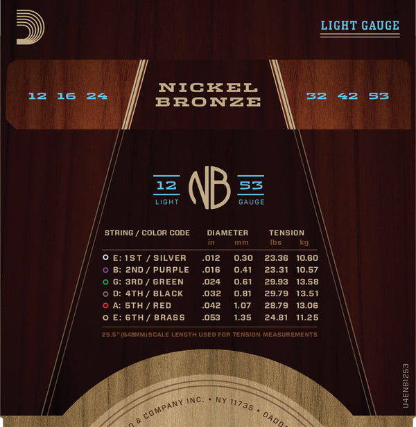 D'Addario Nickel Bronze 12-53 - NB1253