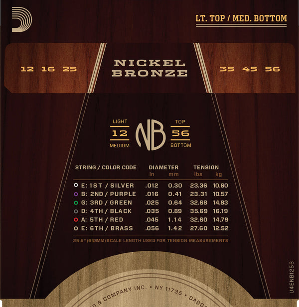 D'Addario Nickel Bronze 12-56 - NB1256